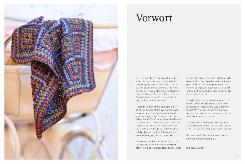 Buchcover und Innenansicht für das Buch: Granny Squares für die Kleinen