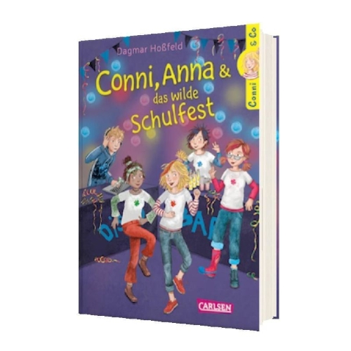 Buchcover und Innenansicht für das Buch: Conni & Co 4: Conni, Anna und das wilde Schulfest