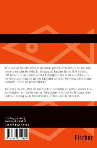 Buchcover und Innenansicht für das Buch: Der Selbstmord des Deutschen Reichs