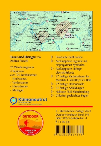 Buchcover und Innenansicht für das Buch: Taunus und Rheingau