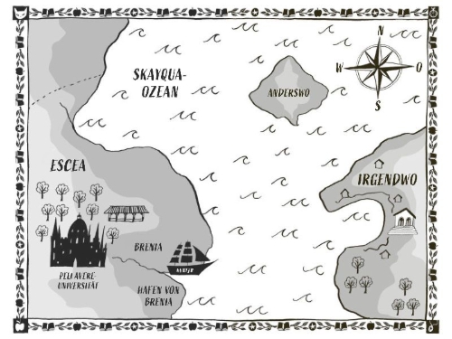 Buchcover und Innenansicht für das Buch: Tourmaline and the Island of Elsewhere