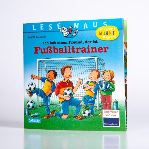 Buchcover und Innenansicht für das Buch: LESEMAUS 102: Ich hab einen Freund, der ist Fußballtrainer