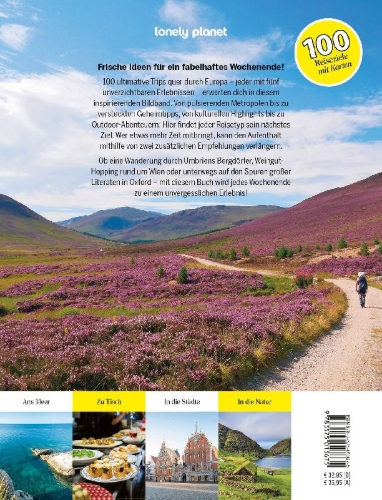 Buchcover und Innenansicht für das Buch: LONELY PLANET Bildband 100 Weekends in Europa