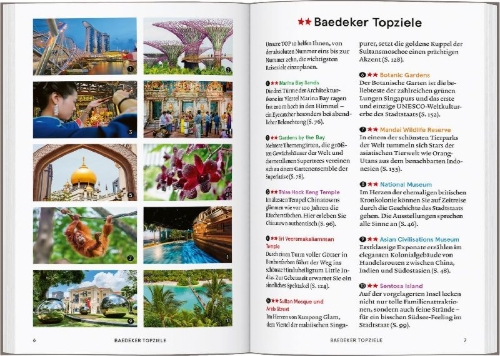 Buchcover und Innenansicht für das Buch: Baedeker SMART Reiseführer Singapur