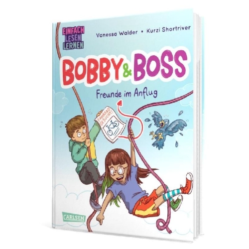 Buchcover und Innenansicht für das Buch: Bobby und Boss: Freunde im Anflug