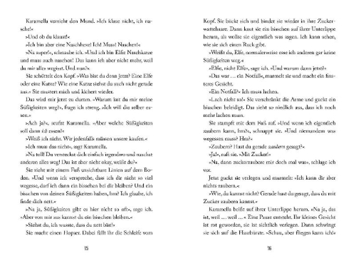 Buchcover und Innenansicht für das Buch: Bella Karamella - Achtung, zauberhafte Freundin!