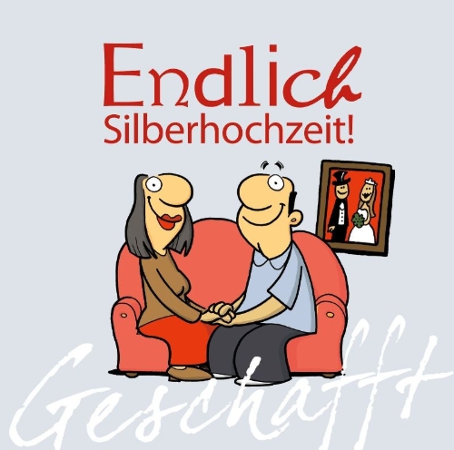 Buchcover und Innenansicht für das Buch: Geschafft: Endlich Silberhochzeit!
