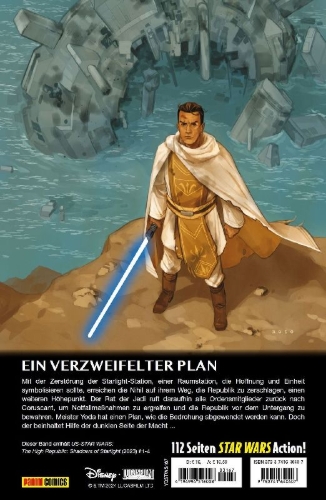Buchcover und Innenansicht für das Buch: Star Wars: The High Republic - Shadows of Starlight (2023)