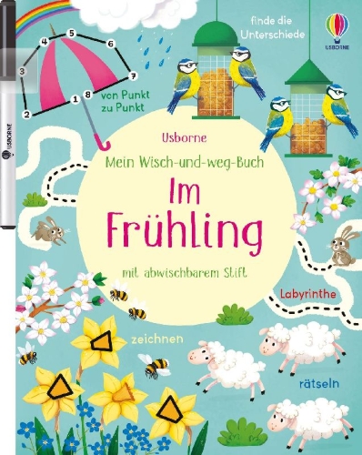 Buchcover und Innenansicht für das Buch: Mein Wisch-und-weg-Buch: Im Frühling