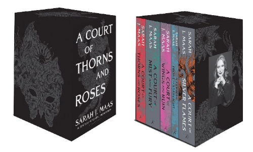 Buchcover und Innenansicht für das Buch: A Court of Thorns and Roses Hardcover Box Set