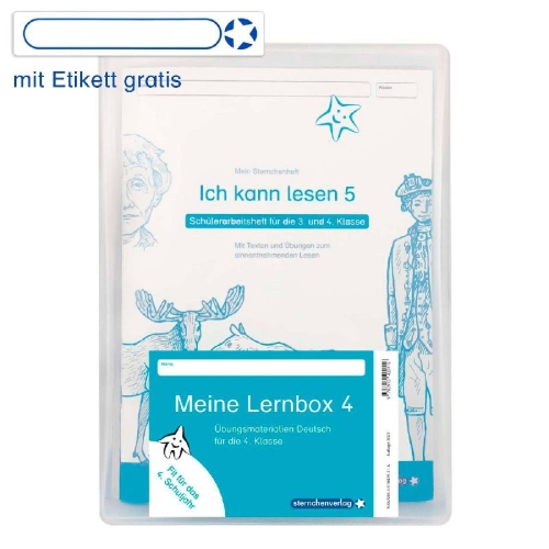 Buchcover und Innenansicht für das Buch: Meine Lernbox 4 - Deutsch - Fit für das 4. Schuljahr