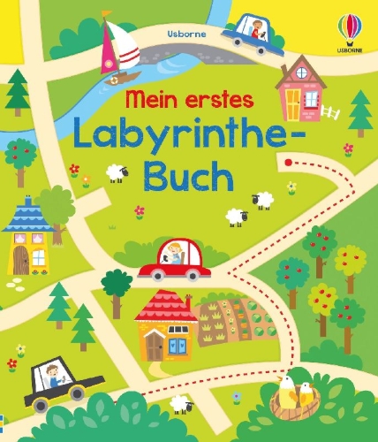Buchcover und Innenansicht für das Buch: Mein erstes Labyrinthe-Buch