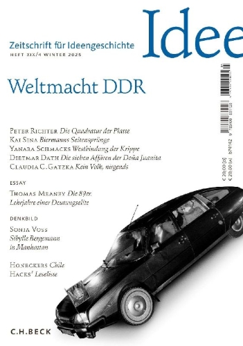 Buchcover und Innenansicht für das Buch: Zeitschrift für Ideengeschichte Heft XIX/4 Winter 2025