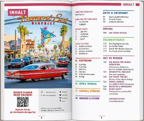 Buchcover und Innenansicht für das Buch: MARCO POLO Reiseführer Las Vegas