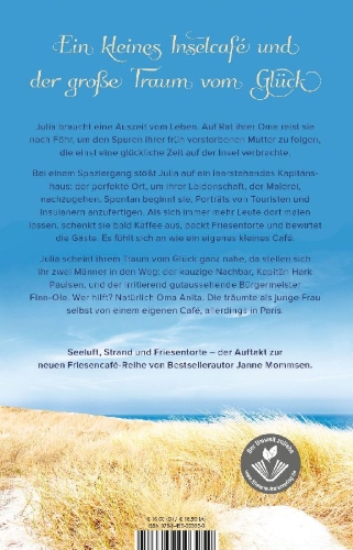 Buchcover und Innenansicht für das Buch: Das kleine Friesencafé 