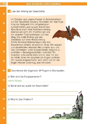 Buchcover und Innenansicht für das Buch: Die Deutsch-Helden Aufsatz 4. Klasse