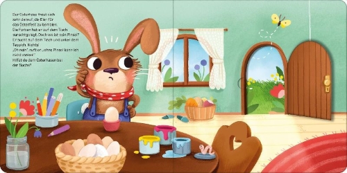 Buchcover und Innenansicht für das Buch: Der vergessliche Osterhase