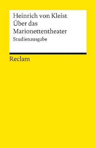 Buchcover und Innenansicht für das Buch: Über das Marionettentheater