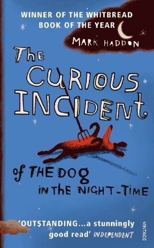 Buchcover und Innenansicht für das Buch: The Curious Incident of the Dog in the Night-Time