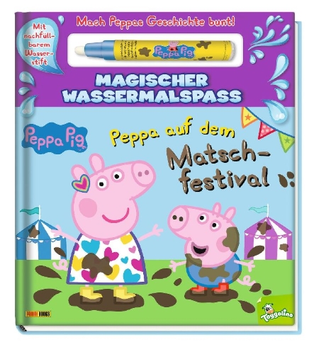 Buchcover und Innenansicht für das Buch: Peppa Pig: Festival of Mud!