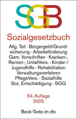 Buchcover und Innenansicht für das Buch: Sozialgesetzbuch mit Sozialgerichtsgesetz. SGB