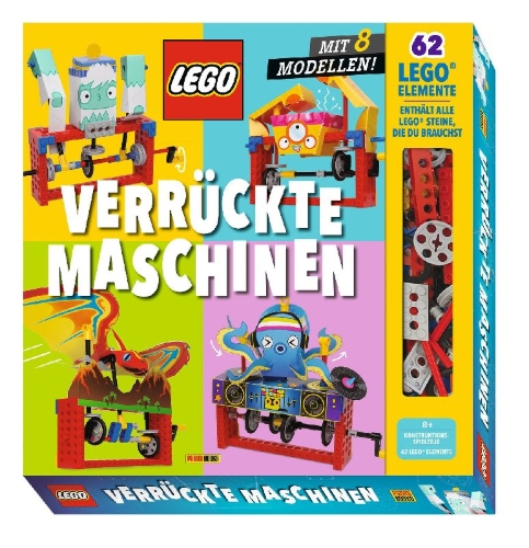 Buchcover und Innenansicht für das Buch: LEGO® Gear Bots: Create 8 Machines
