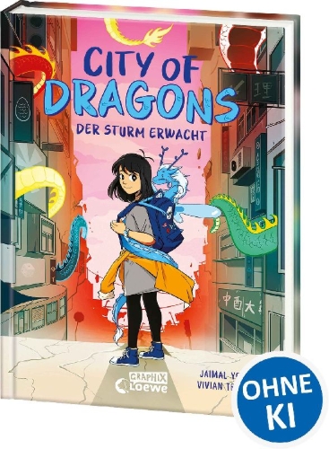 Buchcover und Innenansicht für das Buch: City Of Dragons: The Awakening Storm