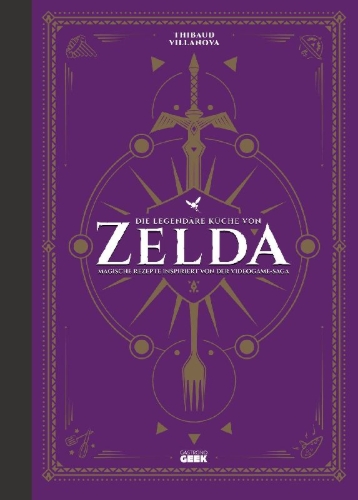 Buchcover und Innenansicht für das Buch: Die legendäre Küche von Zelda - Magische Rezepte inspiriert von der Videogame-Saga