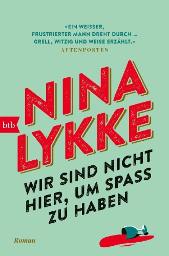Buchcover und Innenansicht für das Buch: Vi er ikke her for å ha det morsomt