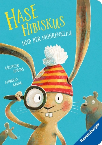 Buchcover und Innenansicht für das Buch: Hase Hibiskus und der Möhrenklau