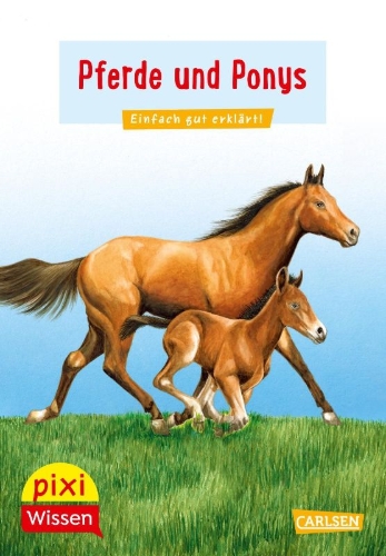 Buchcover und Innenansicht für das Buch: Pixi Wissen 1: VE 5 Pferde und Ponys