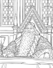Buchcover und Innenansicht für das Buch: Aus den Filmen zu Harry Potter: Das offizielle Malbuch: Gryffindor
