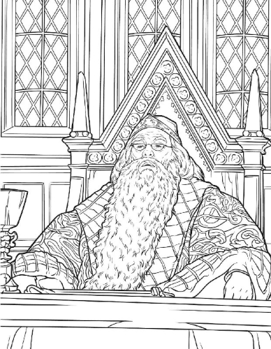 Buchcover und Innenansicht für das Buch: Aus den Filmen zu Harry Potter: Das offizielle Malbuch: Gryffindor