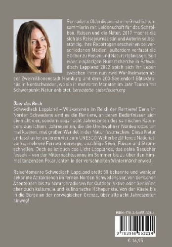 Buchcover und Innenansicht für das Buch: Schwedisch Lappland - ReiseMomente
