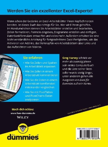 Buchcover und Innenansicht für das Buch: Excel 2021 für Dummies