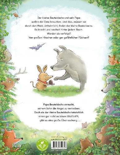 Buchcover und Innenansicht für das Buch: Der kleine Beuteldachs