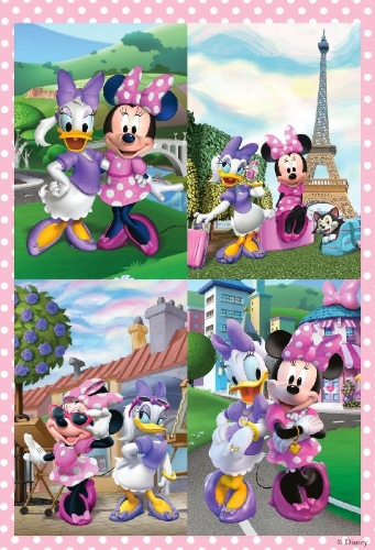 Buchcover und Innenansicht für das Buch: Disney Minnie: Mein großer Sticker- und Malspaß