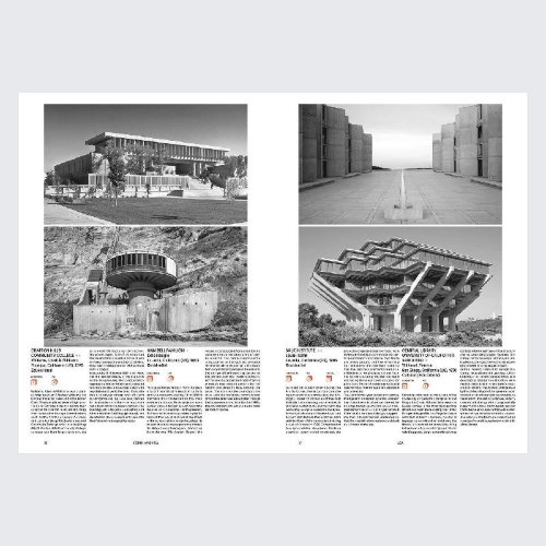 Buchcover und Innenansicht für das Buch: Atlas of Brutalist Architecture