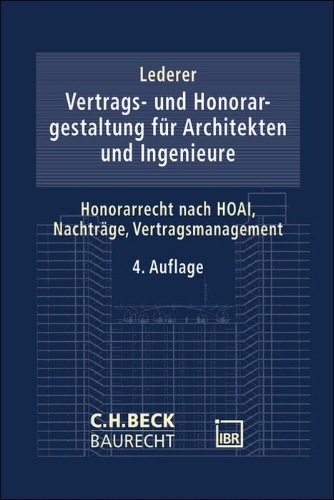 Buchcover und Innenansicht für das Buch: Vertrags- und Honorargestaltung bei Architekten- und Ingenieurleistungen