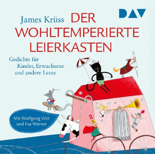 Buchcover und Innenansicht für das Buch: Der wohltemperierte Leierkasten. Gedichte für Kinder, Erwachsene und andere Leute
