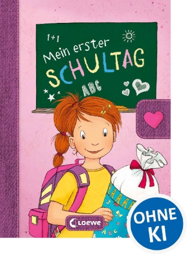 Buchcover und Innenansicht für das Buch: Mein erster Schultag (Mädchen)