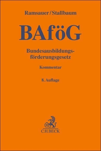 Buchcover und Innenansicht für das Buch: Bundesausbildungsförderungsgesetz. BAföG