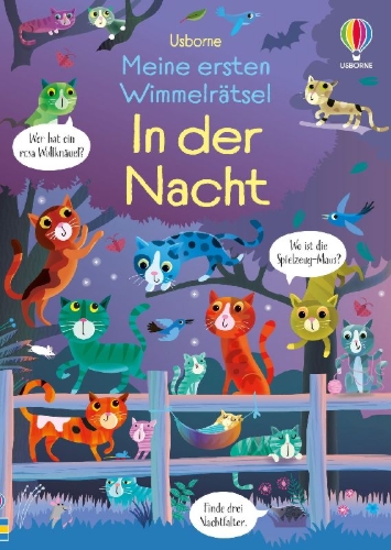 Buchcover und Innenansicht für das Buch: Meine ersten Wimmelrätsel: In der Nacht