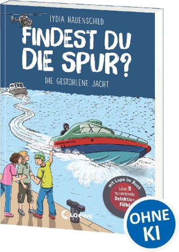 Buchcover und Innenansicht für das Buch: Findest du die Spur? - Die gestohlene Jacht