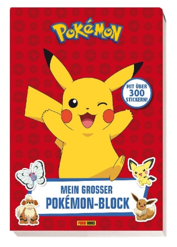 Buchcover und Innenansicht für das Buch: Pokémon: Mein großer Pokémon-Block