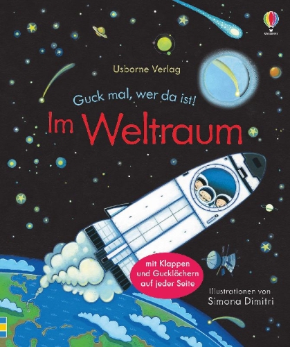 Buchcover und Innenansicht für das Buch: Guck mal, wer da ist! Im Weltraum