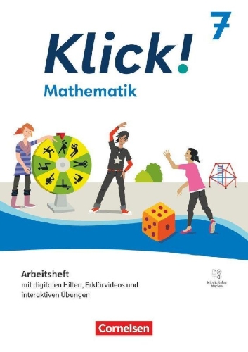 Buchcover und Innenansicht für das Buch: Klick! Mathematik 7. Schuljahr - Ausgabe ab 2024 - Arbeitsheft - Mit digitalen Medien