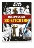 Buchcover und Innenansicht für das Buch: Star Wars: Malspaß mit 3D-Stickern