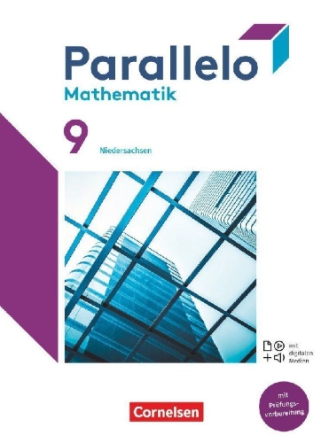 Buchcover und Innenansicht für das Buch: Parallelo 9. Schuljahr. Niedersachsen - Schulbuch mit digitalen Hilfen, Erklärfilmen und Wortvertonungen