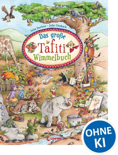 Buchcover und Innenansicht für das Buch: Das große Tafiti-Wimmelbuch
